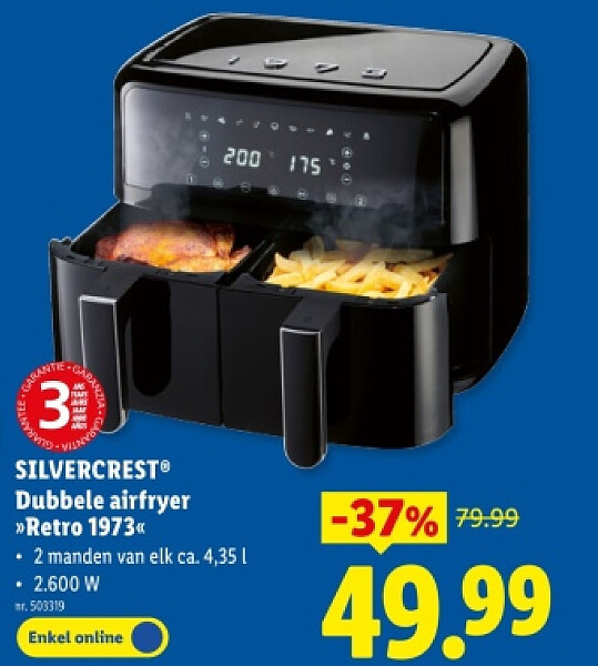 Dubbele airfryer >Retro 1973<