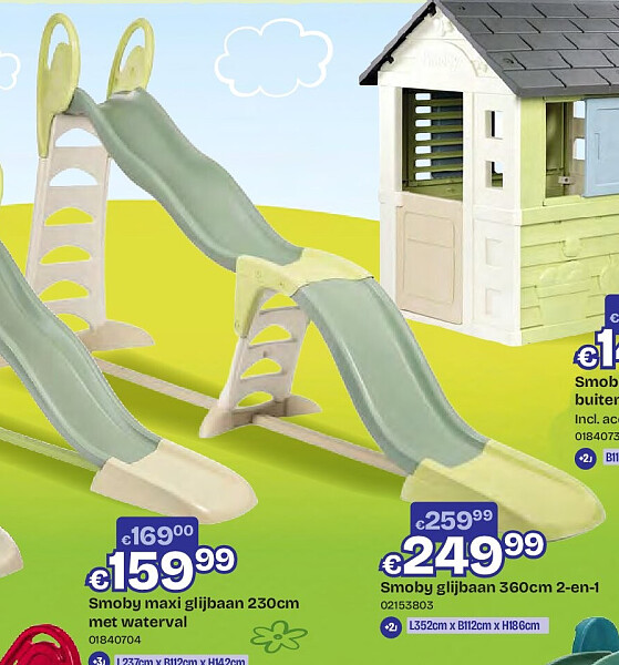 Smoby glijbaan 360cm 2-en-1