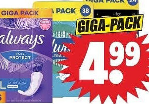 Always inlegkruisjes giga pack, 66 stuks
