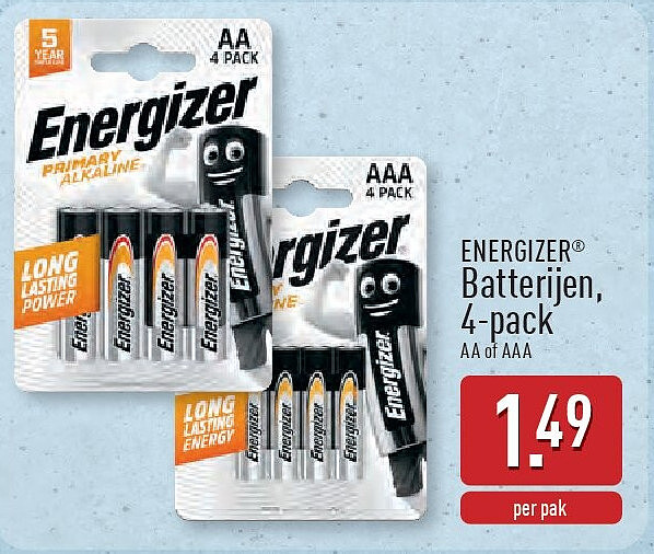 Batterijen, 4-pack