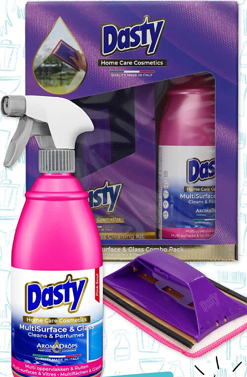 Dasty multi-oppervlak glasreiniger kit en ruitenreiniger