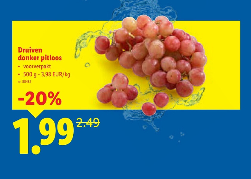 Druiven donker pitloos