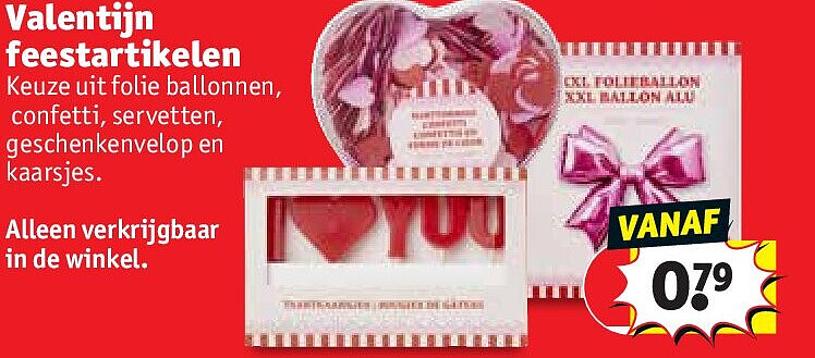 Valentijn feestartikelen