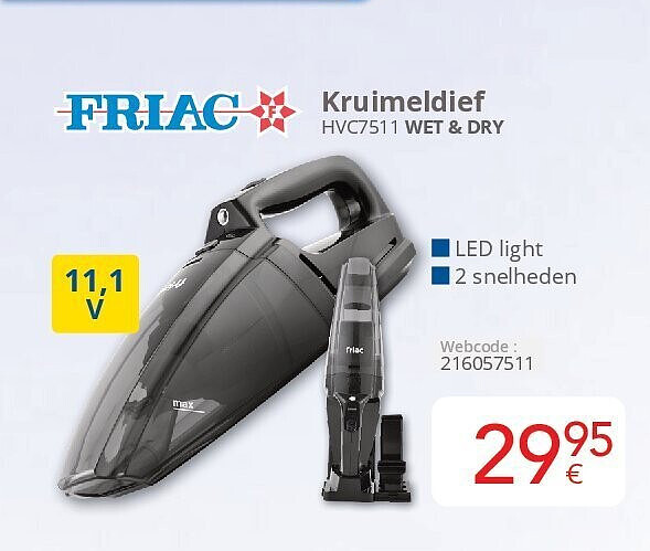 Friac Kruimeldief HVC7511 WET & DRY
