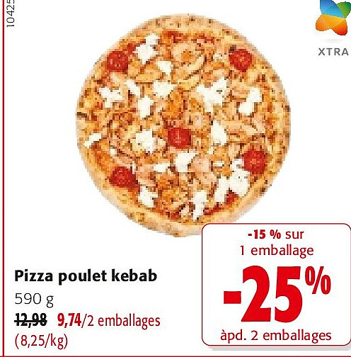 Pizza poulet kebab 590 g
