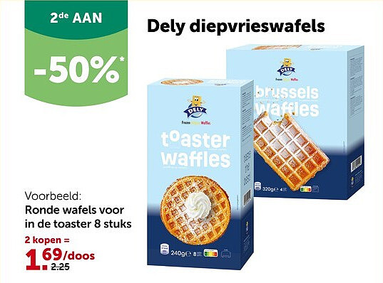 Ronde wafels voor in de toaster 8 stuks