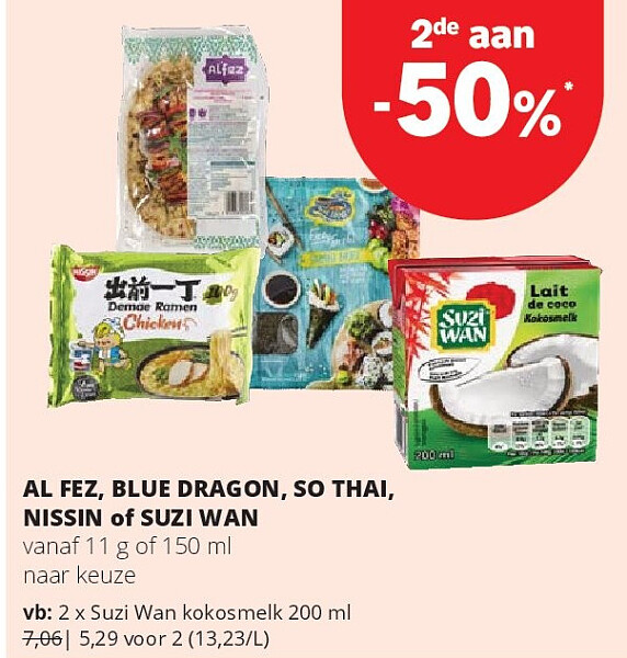 AL FEZ, BLUE DRAGON, SO THAI, NISSIN of SUZI WAN