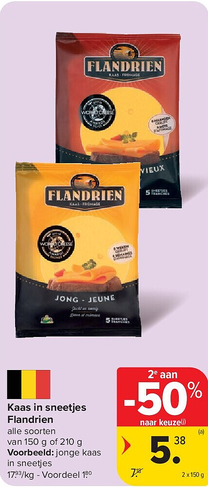 Kaas in sneetjes Flandrien