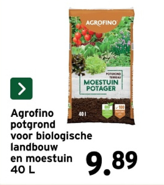 Agrofino 401 potgrond voor biologische landbouw en moestuin 40 L