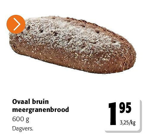 Ovaal bruin meergranenbrood