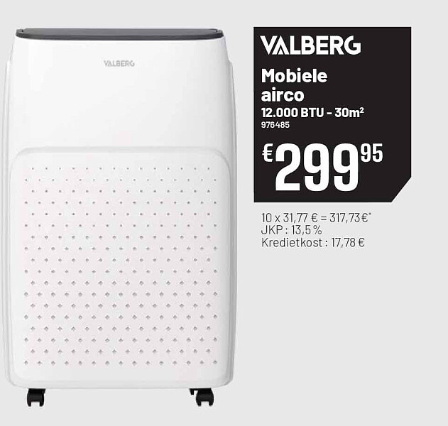Climatiseur mobile 12.000 BTU - 30m2