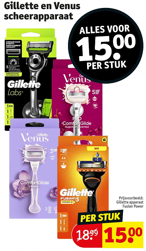 Gillette en Venus scheerapparaat