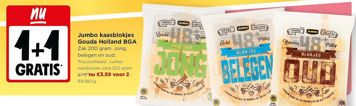 Jumbo kaasblokjes Gouda Holland BGA