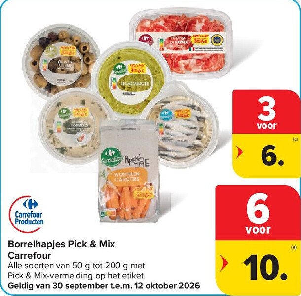 Borrelhapjes Pick & Mix Carrefour