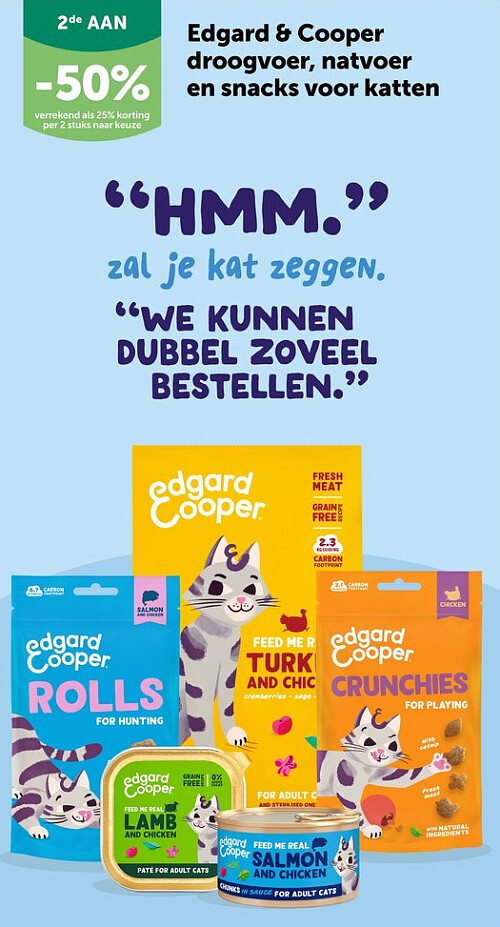 Edgard & Cooper droogvoer, natvoer en snacks voor katten