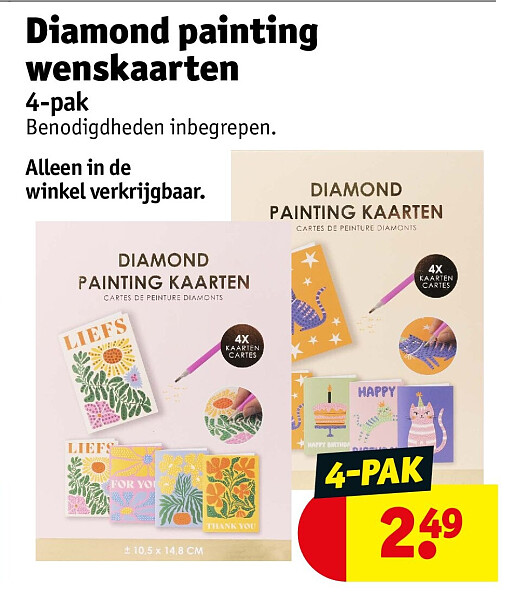 Diamond painting wenskaarten
