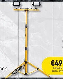 2x20W LED werklamp op statief