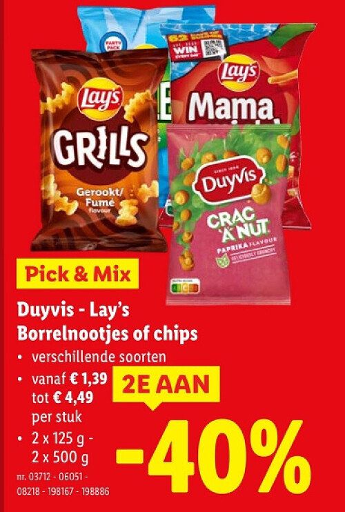 Duyvis - Lay's Borrelnootjes of chips