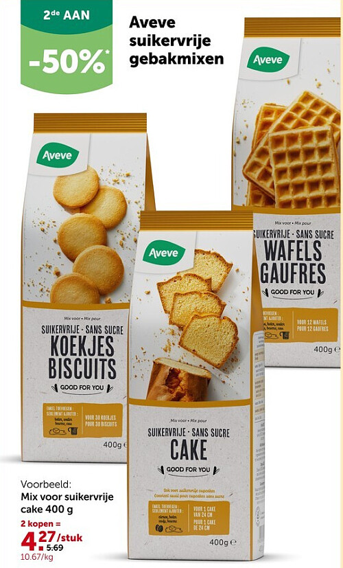 Mix voor suikervrije cake 400 g