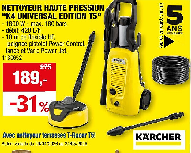 NETTOYEUR HAUTE PRESSION “K4 UNIVERSAL EDITION T5”