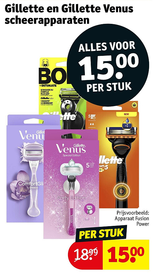 Gillette en Gillette Venus scheerapparaten
