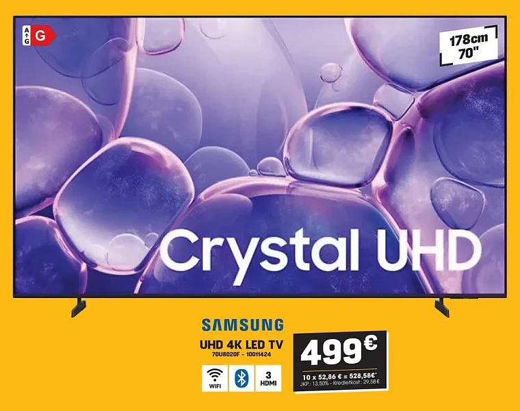 Samsung UHD 4K LED TV 70U8020F