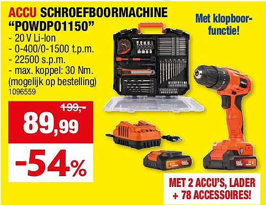 ACCU SCHROEFBOORMACHINE “POWDPO1150”