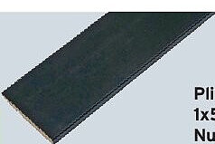 Plint model recht MDF zwart 240x7,5x1,4 cm