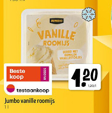 Jumbo vanille roomijs 1 l