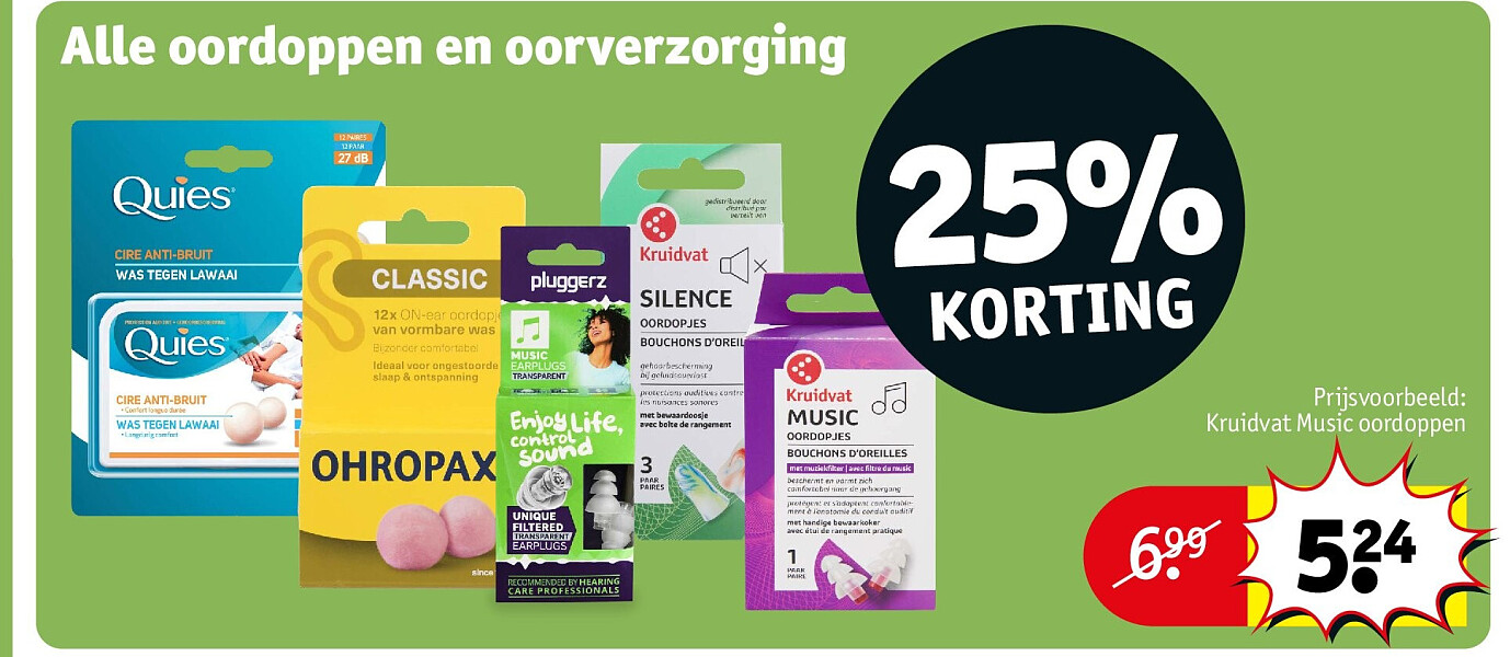 Alle oordoppen en oorverzorging