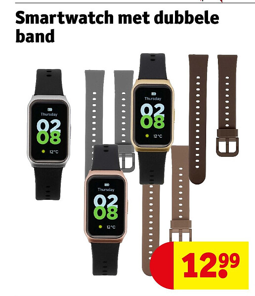 Smartwatch met dubbele band