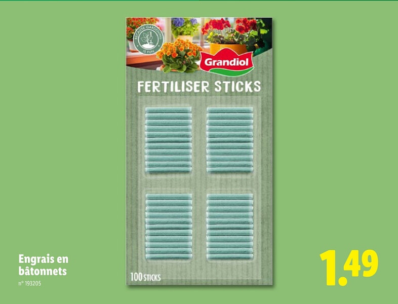 Engrais en bâtonnets