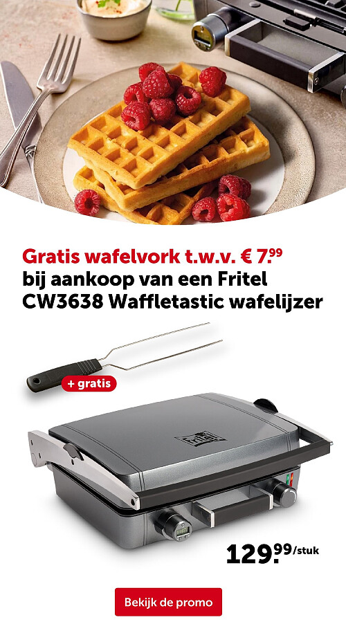 bij aankoop van een Fritel CW3638 Waffletastic wafelijzer