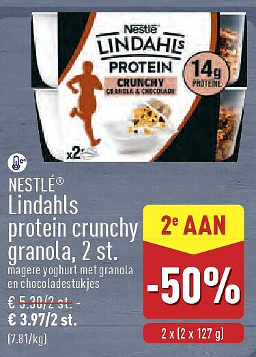 Lindahls protein crunchy granola, 2st.