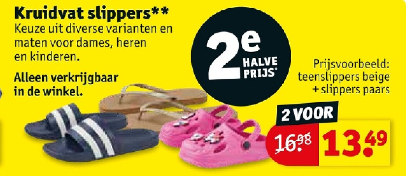 Kruidvat slippers**