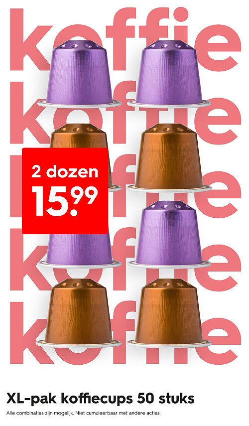 XL-pak koffiecups 50 stuks