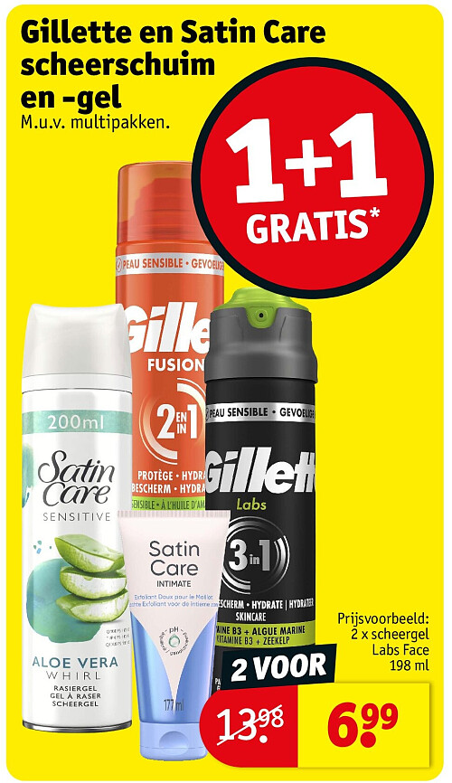 Gillette en Satin Care scheerschuim en -gel