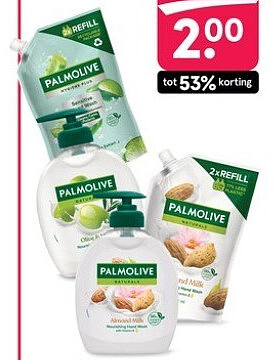 Palmolive handzeep pompjes en navulzakken