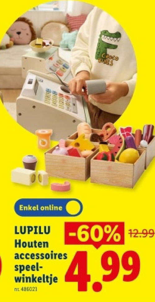 Houten accessoires speel- winkeltje