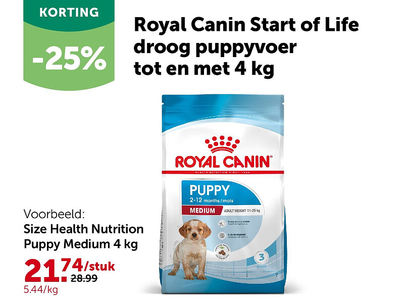 Size Health Nutrition Puppy Medium 4 kg