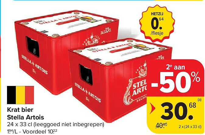 Krat bier Stella Artois