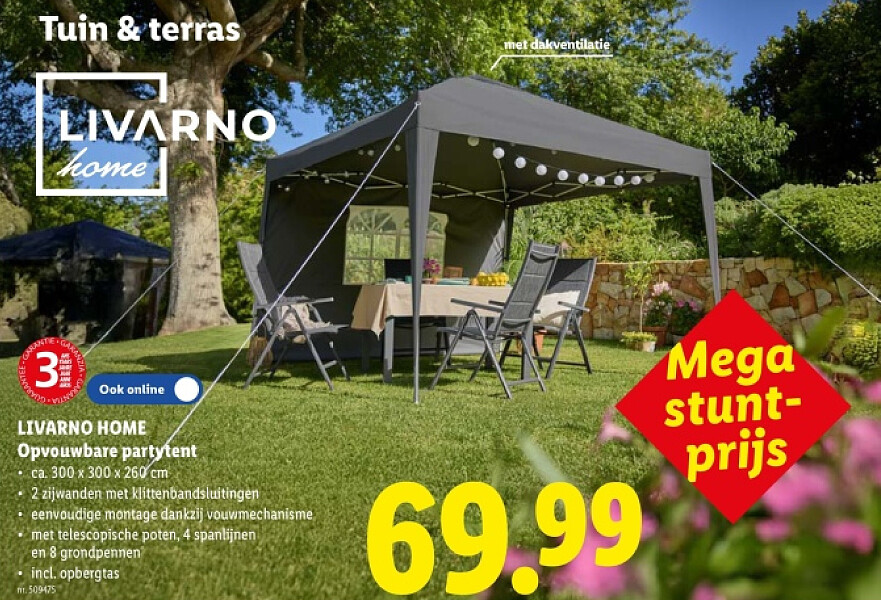 Opvouwbare partytent