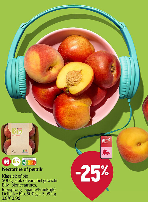 Nectarine of perzik