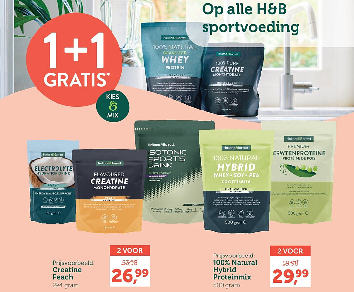 Prijsvoorbeeld: 100% Natural Hybrid Proteinmix 500 gram