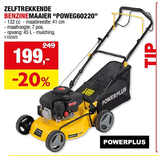 ZELFTREKKENDE BENZINEMAAIER “POWEG60220”