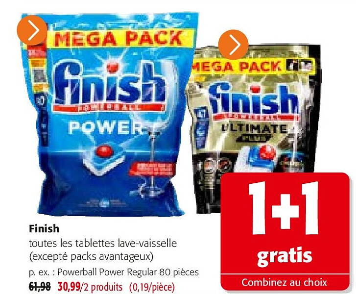 Finish toutes les tablettes lave-vaisselle