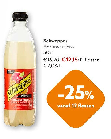 Schweppes Agrumes Zero 50 cl