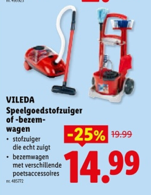 Speelgoedstofzuiger of-bezemwagen