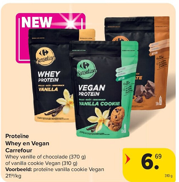 Proteïne Whey en Vegan Carrefour