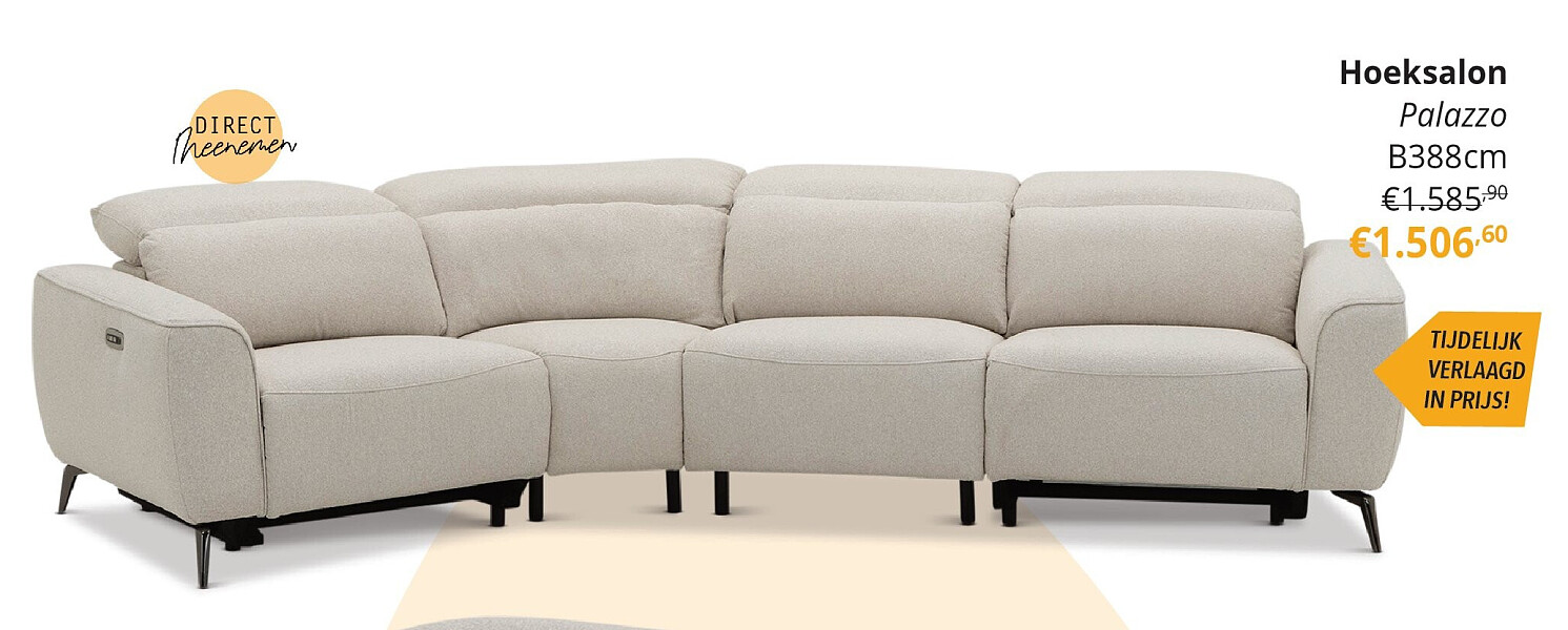 Hoeksalon Palazzo B388cm